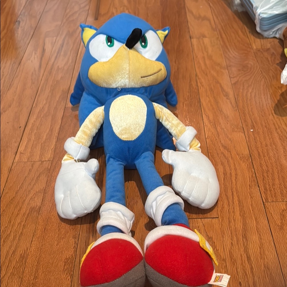 Large Sonic the Hedgehog Plush, 26” long